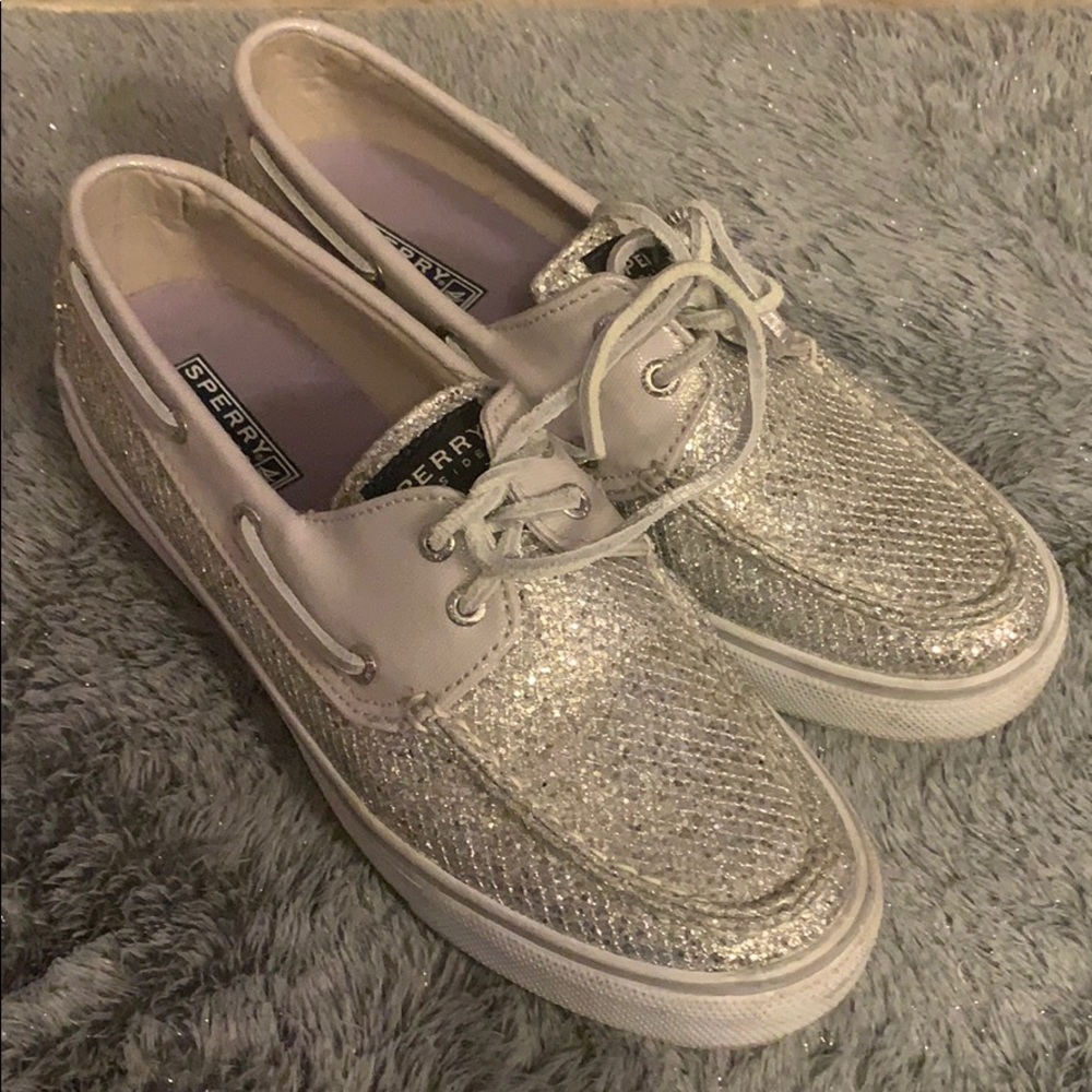 Sperry Top Sider Silver Shoes